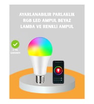 Mey İthalat® Kumanda Destekli Çok Renkli Akıllı LED Ampul