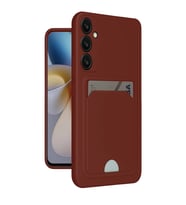 Samsung Galaxy A55 5g Kılıf Kelvin Kartvizitli Silikon - Bordo