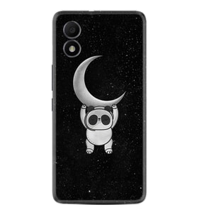 TCL 303 Kılıf Resimli Desenli Silikon Platinium Series Panda Moon 1811