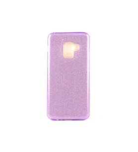 Samsung Galaxy A8 2018 Uyumlu Kılıf Zore Shining Silikon (Mor)