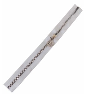 Angel Çanta Aksesuar Başlıklı Fermuar 30 Cm Gümüş Metal Beyaz