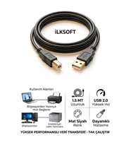 Longtech LT-1065 USB 2.0 Yazıcı Kablosu – 1,5 Metre Siyah