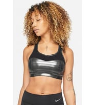 Nike Dri Fit Hight Support Shimmer Alpha Büyük Kesim Kadın Işıltılı Bra Siyah