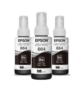 Epson 664 C13T664 EcoTank L386 Siyah Mürekkep Seti