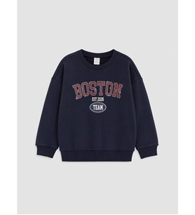 LC WAIKIKI Lacivert Baskılı Erkek Çocuk Sweatshirt