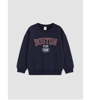 LC WAIKIKI Lacivert Baskılı Erkek Çocuk Sweatshirt