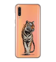 Samsung Galaxy A70 Uyumlu Kaplan Tasarımlı Şeffaf Telefon Kılıfı