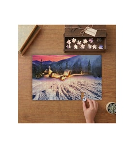 Karlar Altında Doğa Ve Ev Tasarımı 240 parça Ahşap Puzzle Ahşap Kutuda MP01428