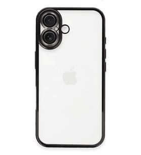 Newface Apple iPhone 16 Plus Kılıf Razer Lensli Silikon - Siyah
