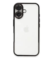 Newface Apple iPhone 16 Plus Kılıf Razer Lensli Silikon - Siyah