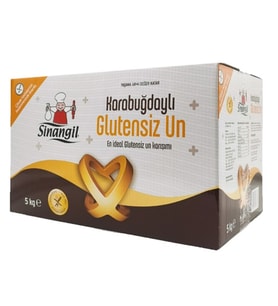 Sinangil Glutensiz Un 5KG (5000GR) Kutu Karabuğdaylı