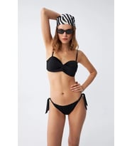 Kadın Straplez Siyah Bikini Takımı