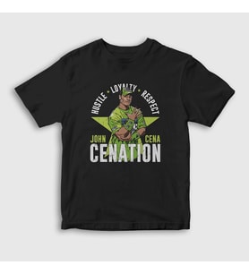Presmono Unisex Çocuk Siyah Cenation V2 Güreş Wwe John Cena T-Shirt 496459tt