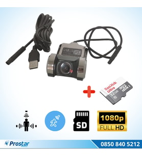Araç Dvr Sürüş Kaydedici Kamera Usb Full Hd (32 Gb Sd Kart Dahil) 1080P 170° Geniş Açı