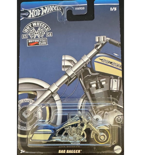 Hot Wheels Motorcycle Club Bad Bagger HRR90
