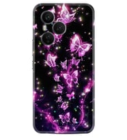 Honor 400 Pro Kılıf Boutique Baskılı Resimli Pembe Neon Kelebekler Pcode -100