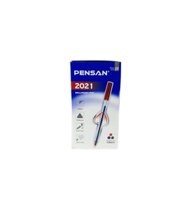 Pensan Tükenmez Kalem Üçgen Gövdeli Şeffaf Kırmızı 50 Lİ 2021