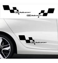 Au di sport bayraklı sticker seti 2 adet