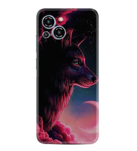Reeder S23 Max Pro Kılıf Resimli Desenli Baskılı Silikon Wolf and Moon 1380