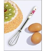 Porselen Saplı Metal Mini Çırpıcı 19 Cm