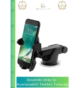 #TelefonTutacağı Güçlü Vantuzlu Dayanıklı Silikon Pedli Evrensel Tablet Siyah Araba Içi Telefon Tuta