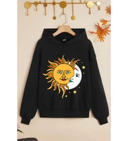 Çocuk Larks' Tongues in Aspic Baskılı Sweatshirt (Siyah)