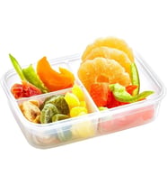 Dikdörtgen 3 Bölmeli Saklama Kabı Freshbox 1 LT