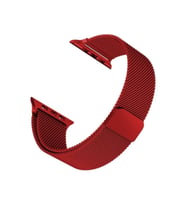 Apple Watch 2 3 4 5 6 Se Nike 42mm 44mm Uyumlu Kayış Milano Loop Metal Örgü Kordon (Kırmızı)