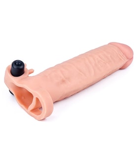 Realistik Titreşimli Uzatmalı Penis Kılıfı-LV1064F Lovetoy X-TENDER