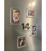 Stüdyo 14 Kişiye Özel Şeffaf Pleksi Buzdolabı Magneti (Fotoğraf Çıktısı ile Birlikte) 6x9 Çift Katman