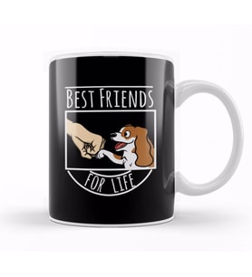 Cavalier King Charles Spaniel Best Friends For Life Pug Köpek Kupa Bardak Porselen