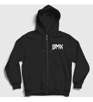 Presmono Unisex Siyah Logo Dmx Fermuarlı Kapüşonlu Sweatshirt 225308tt