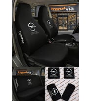 Opel Logolu Oto Koltuk Kılıfı Ön Arka Set – Penye Likralı Universal Koltuk Koruyucu Servis Kılıfı