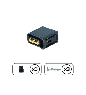 Bobin Soketi Siyah 3 Pin Kablosuz