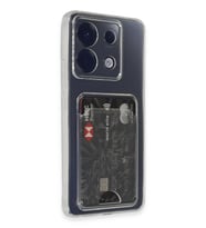 Xiaomi Poco X6 Uyumlu Kartlı Şeffaf Silikon Kılıf