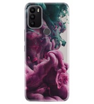 General Mobile GM 21 Pro Kılıf Desenli Silikon Pink Green Cloud 1306