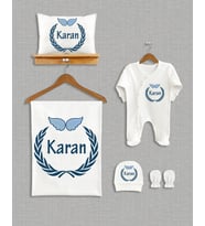 Bebeqon Kişiye Özel İsimli 5'li Organik Hastane Çıkışı