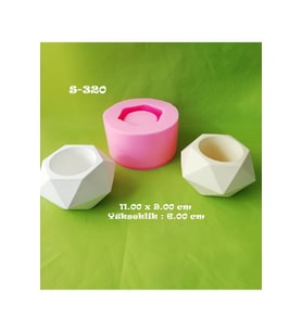 Geometrik Saksı Silikon Kalıp (s320)