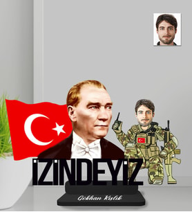 Kişiye Özel Atatürk İzindeyiz Erkek Ahşap Biblo-2