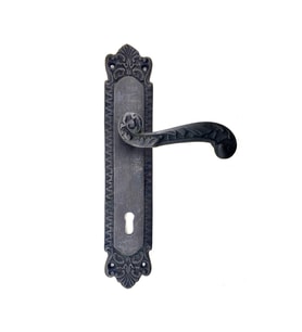 Antika Tarz Dekoratif Pirinç Sultan Yale Kapı Kolu - 270X54Mm, Oksit