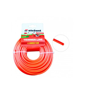 Tırpan Misinası Motorlu Tırpan Yuvarlak Misina 4mm x 15 metre (Kırmızı)