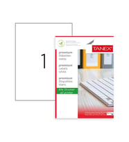 Tanex Lazer Etiket tw-2000 Şeffaf 210 x 297 mm 5 Paket 50 Sayfa Şeffaf Laser Etiket