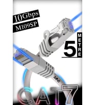 M109SP Cat7 Kablo 5 Metre/10 Gbps'e kadar-Örgülü ve folyo ekranlama/5 Metre Cat7 Ethernet Kablosu