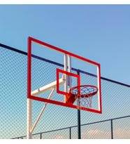 Basketbol Panya Seti Sabit Çember 105*180 15 mm Akrilik Cam Panya 