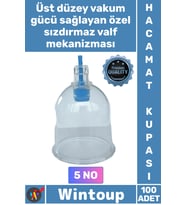 #Hacamat Vakumlu Hijyenik Tıbbi Kalite Şeffaf Tek Kullanımlık Sert 5 Numara Hacamat Kupası 100 Adet