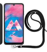 Samsung Galaxy M30 (M305F) İp Askılı Silikon Kılıf Siyah