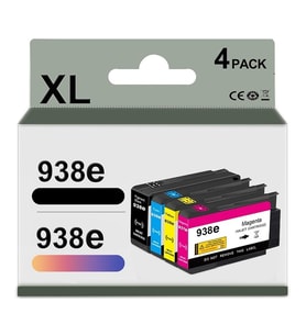 HP 938e-4S6Y2PE+4S6X9PE+4S6Y0PE+4S6Y1PE Muadil Siyah+Mavi+Kırmızı-Sarı Kartuşu (Multipack)