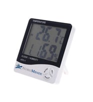 Dijital Termometre Nem Ölçer Saat Alarm Lcd Ekran İç Mekan