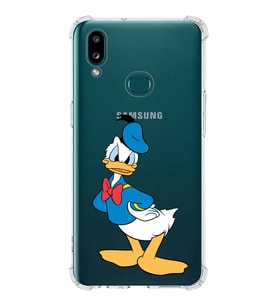 Samsung Galaxy A10s  Köşe Korumalı Antişok Kapak Donald Duck Tasarımlı Şeffaf  Kılıf