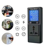 Ayt Powermaster PM-26400 Volt Amper Watt Hz Güç Ölçer Dijital Ekranlı Powermeter Universal Priz Tip